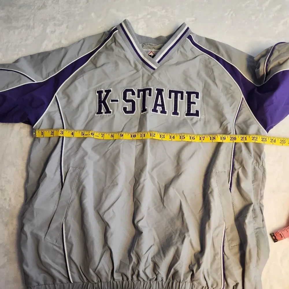 VTG K-State Gray and Purple Pullover Jacket M